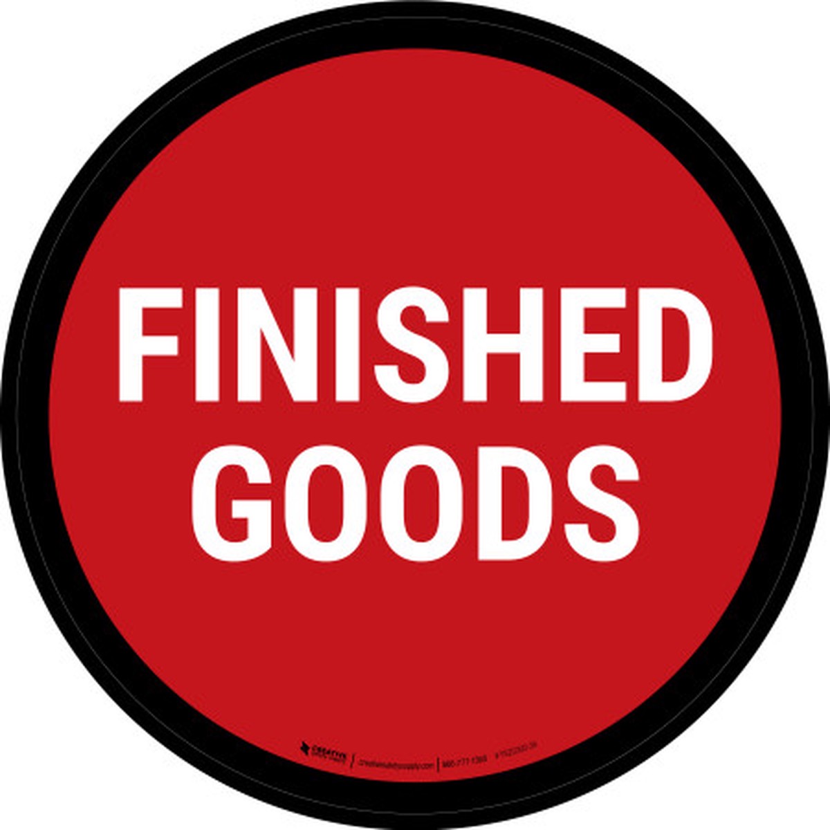 5S Finished Goods Red Circular – Floor Sign