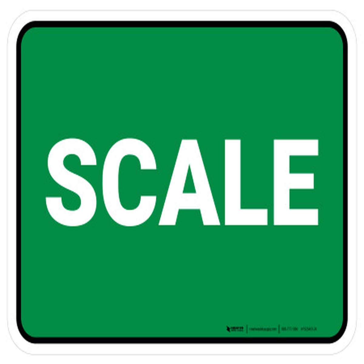 5S Scale Green Rectangle – Floor Sign