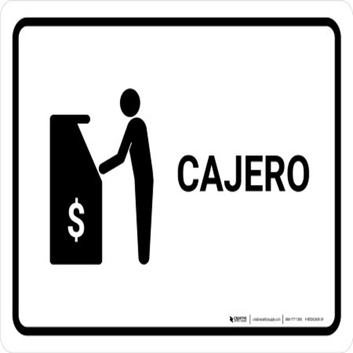 ATM White Spanish Landscape - Wall Sign