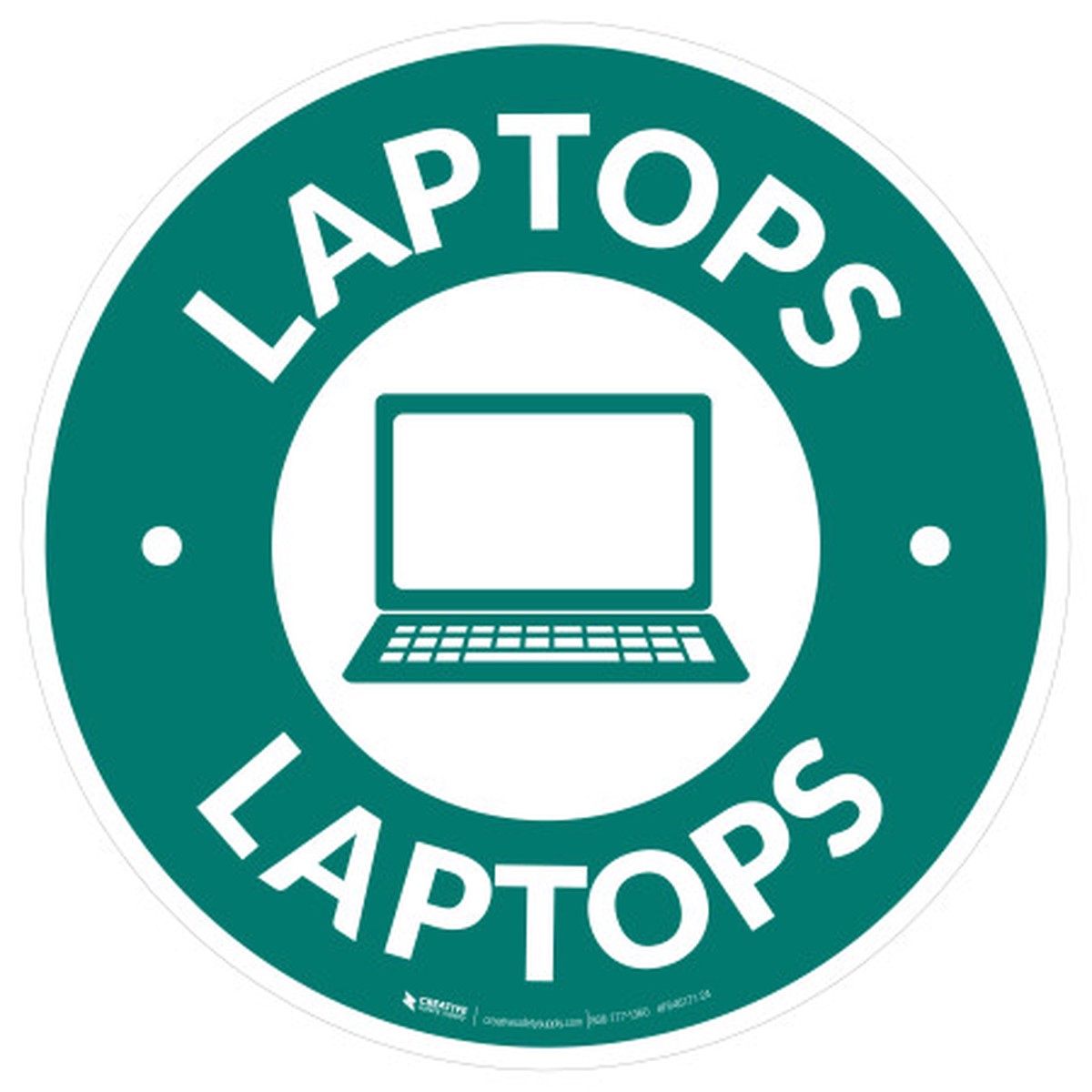 Laptops with Icon Circle – Floor Sign