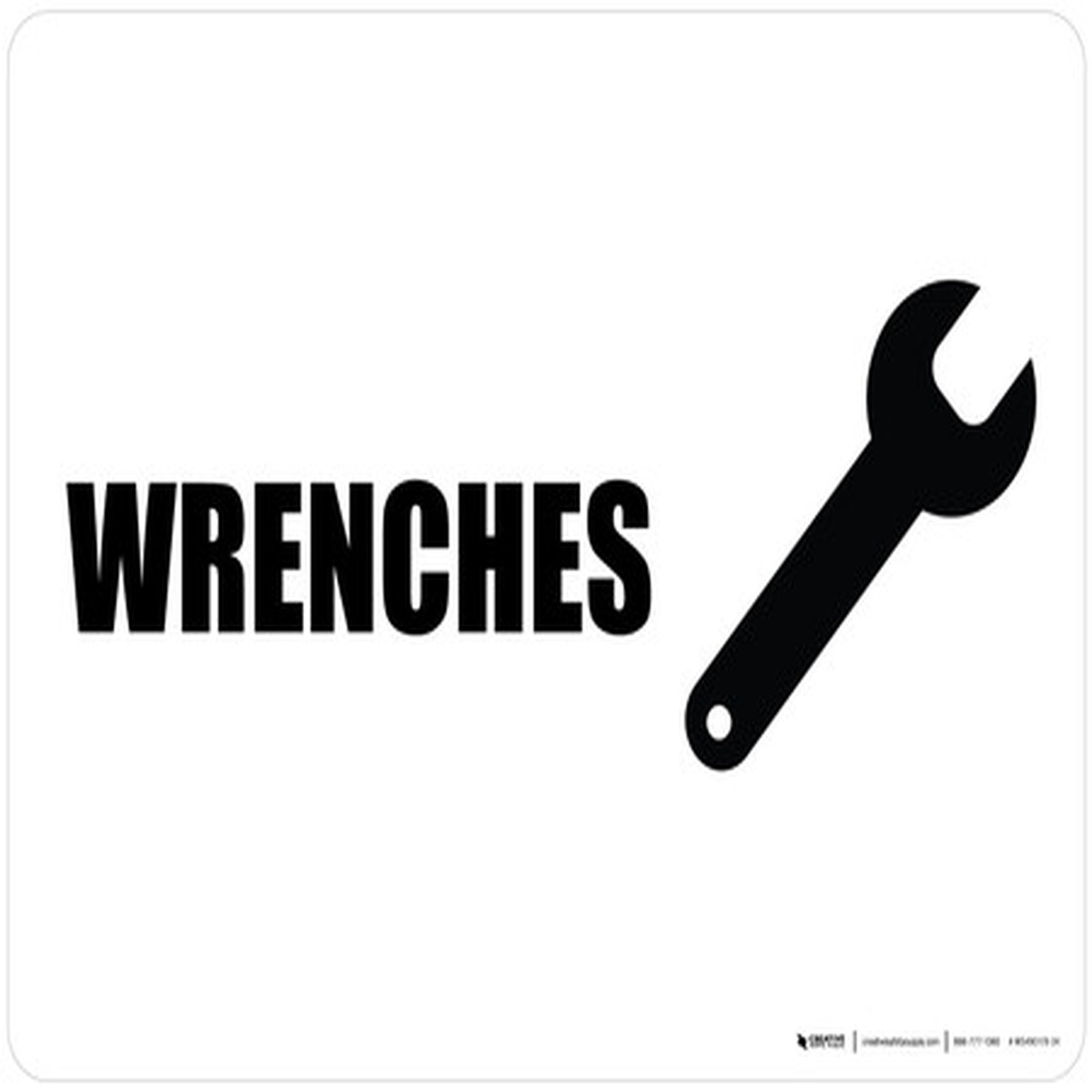 Wrenches with Icon Landscape - Wall Sign