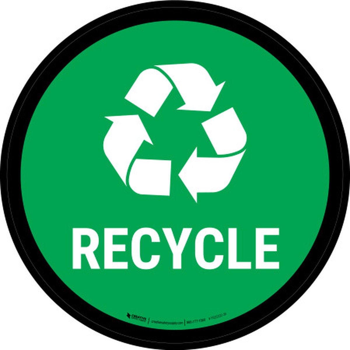 5S Recycle Symbol Circular – Floor Sign