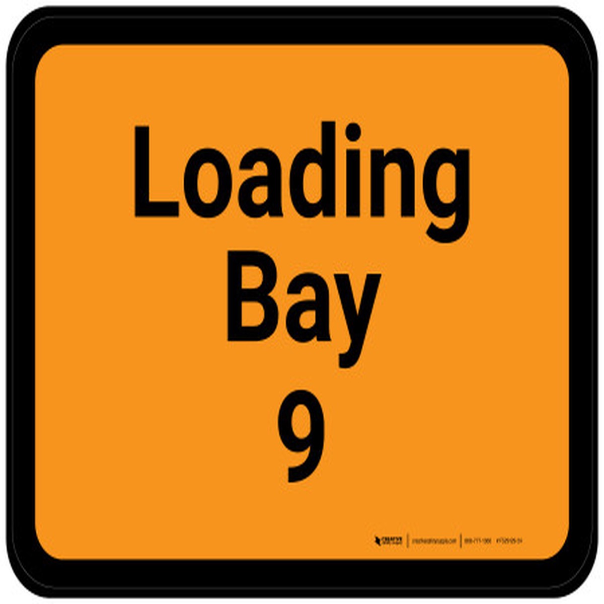 Loading Bay 9 - Orange Rectangle - Floor Sign
