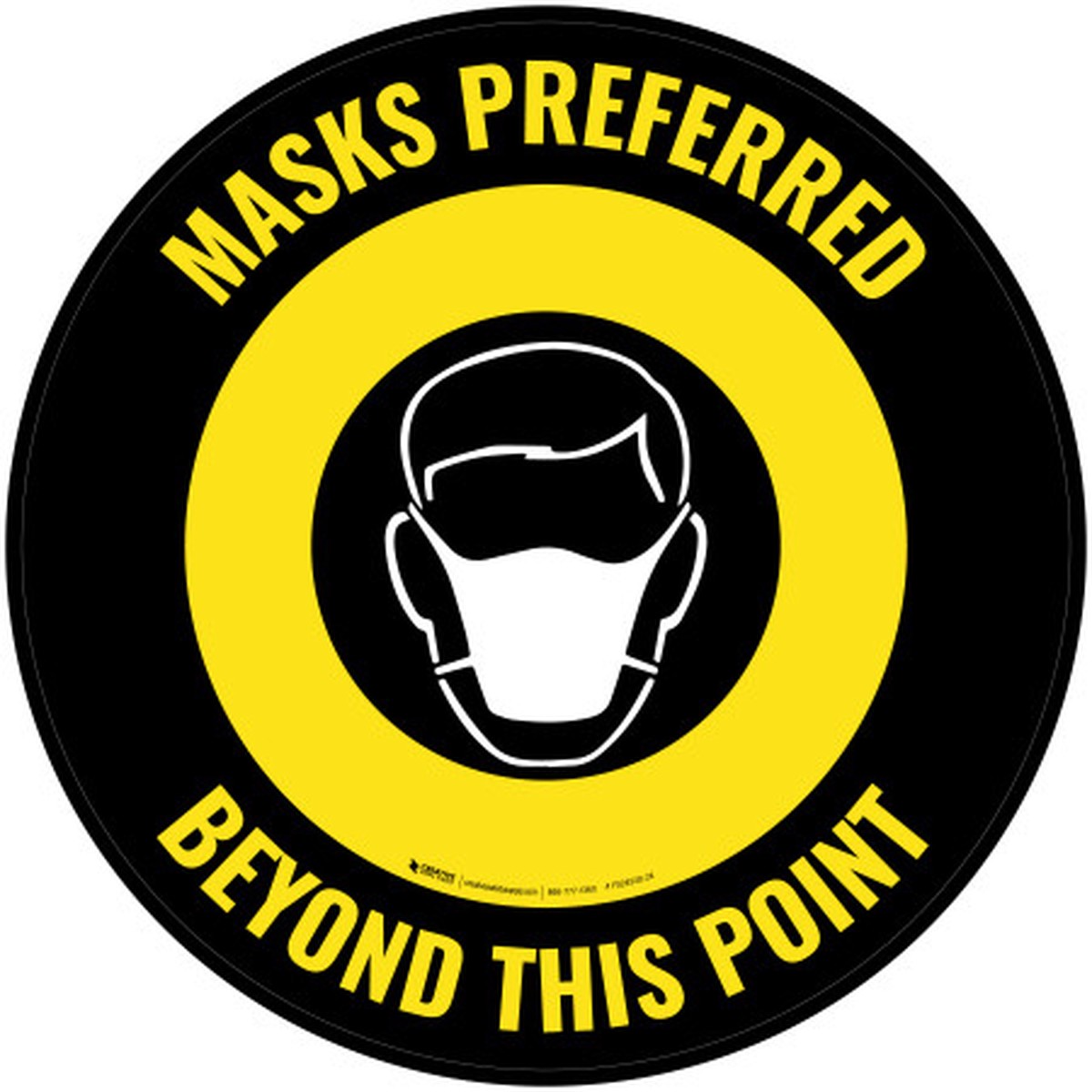 Masks Preferred Beyond This Point - Floor Sign