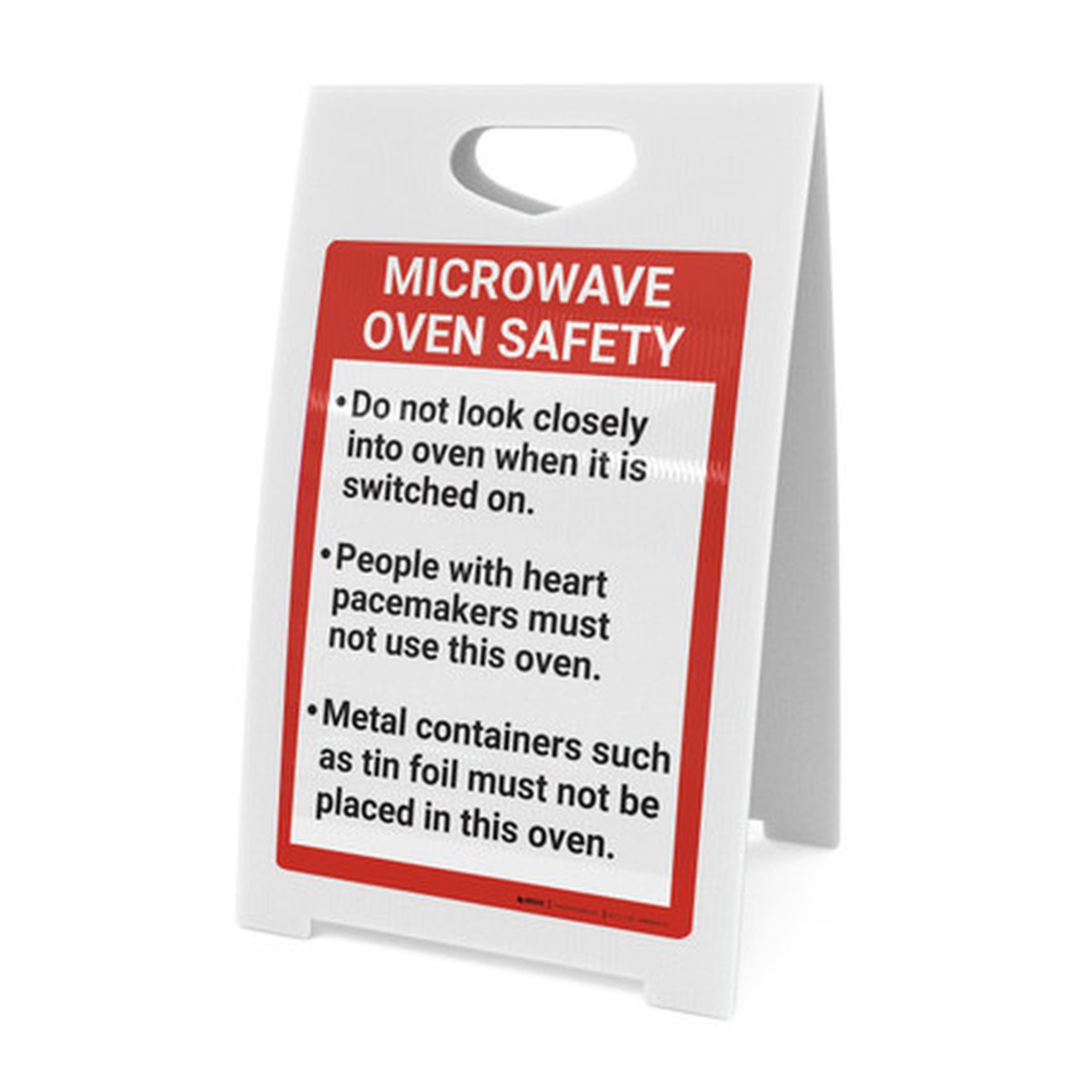 Microwave Oven Safety Guidelines Portrait - A-Frame Sign