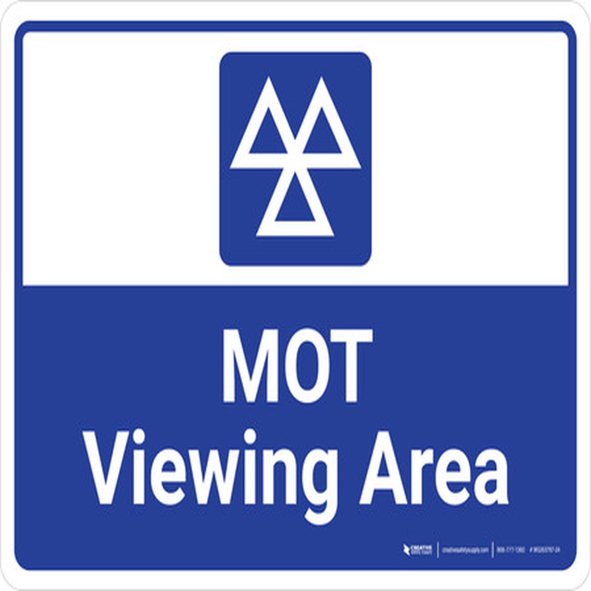 MOT Viewing Area Blue Landscape – Wall Sign