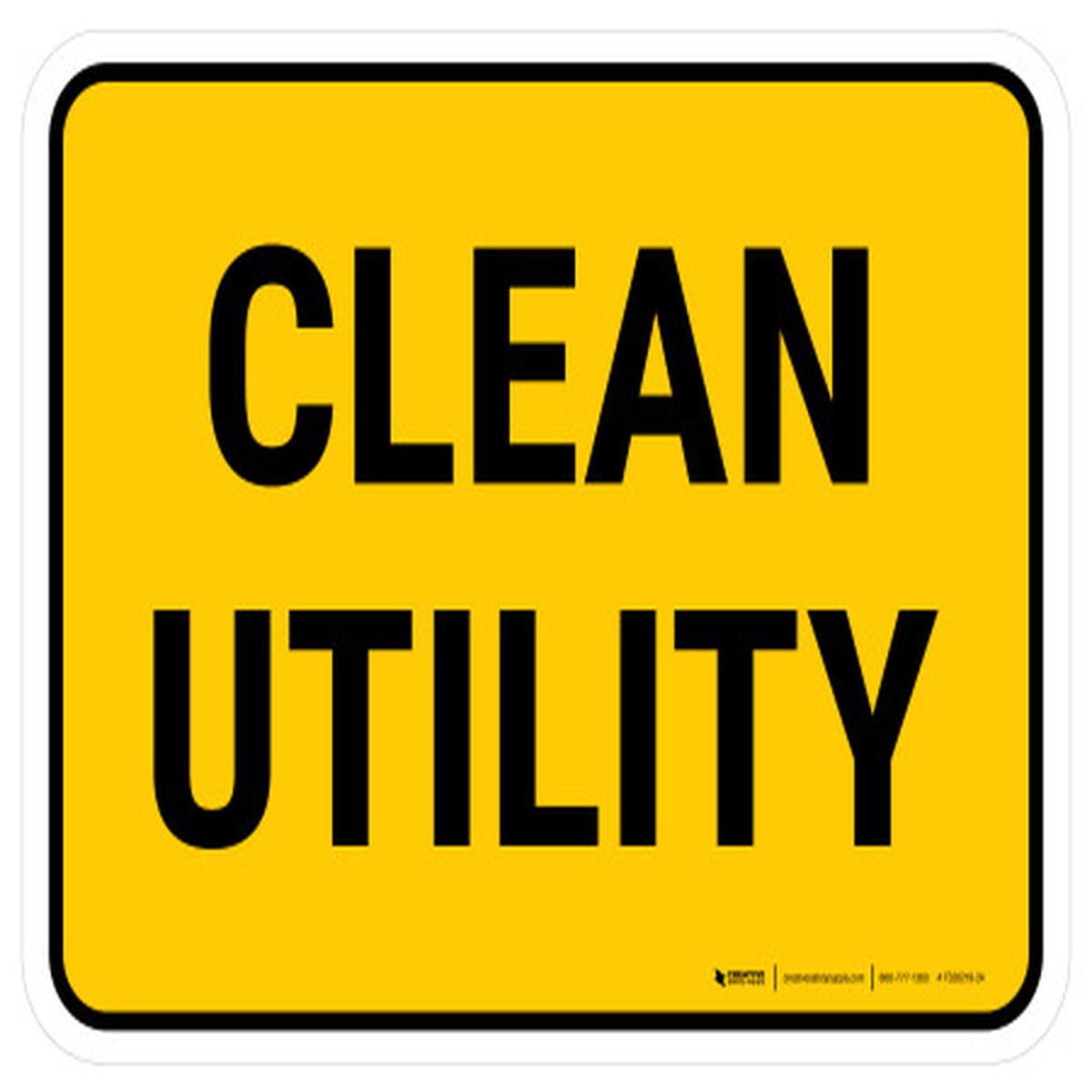 Clean Utility Rectangular – Floor Sign