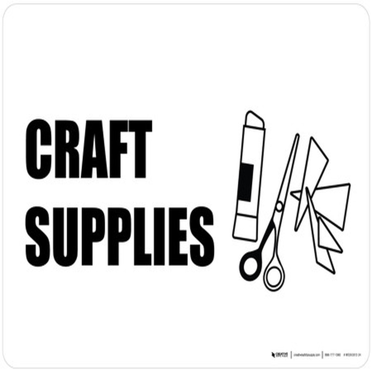 Craft Supplies with Icon Landscape – Wall Sign