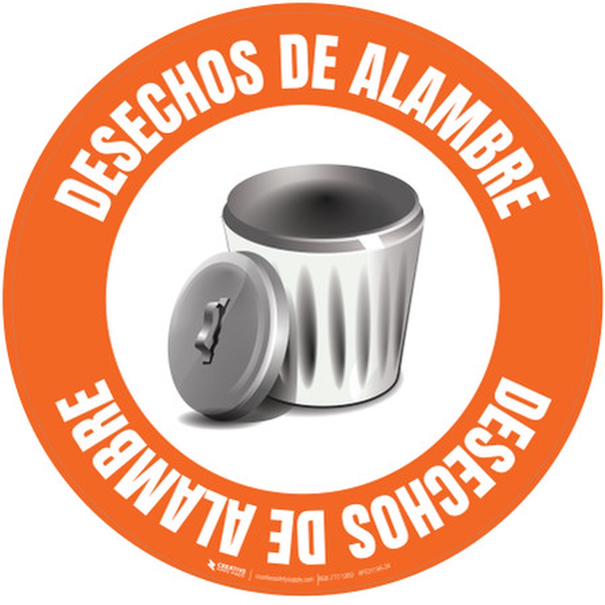 Desechos de Alambre Circular – Floor Sign