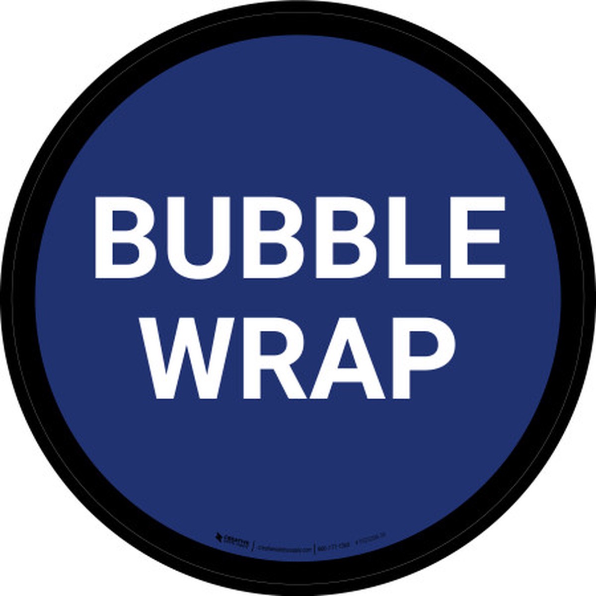 5S Bubble Wrap Blue Circular – Floor Sign