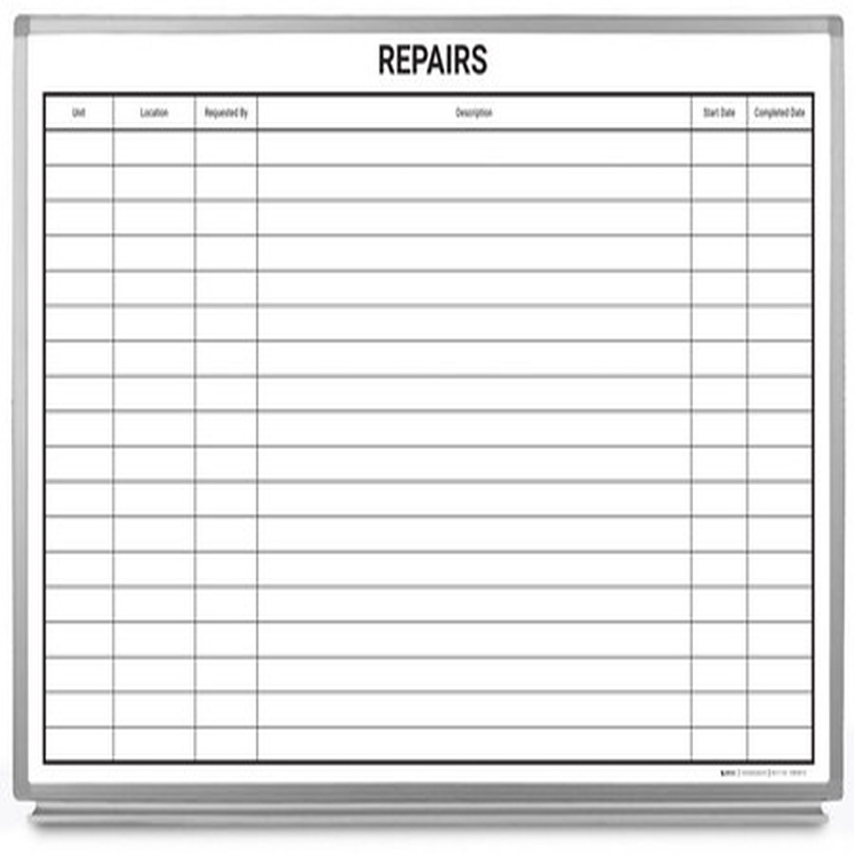 Repairs Whiteboard