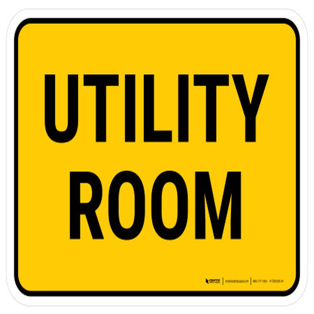 Utility Room Rectangular – Floor Sign
