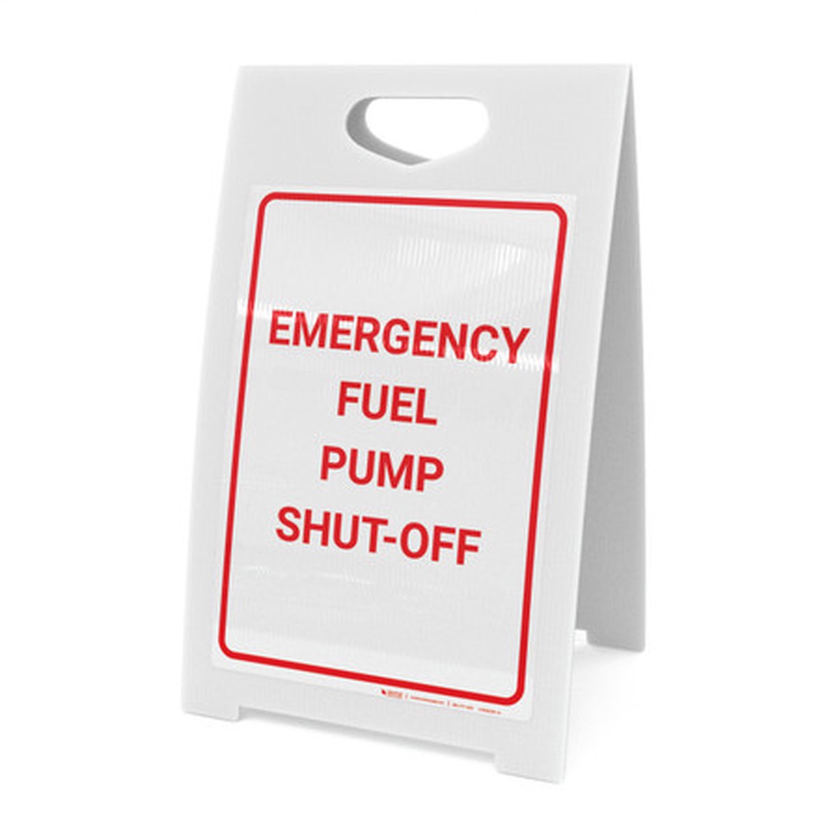 Emergency Fuel Pump Shut Off Portrait – A-Frame Sign
