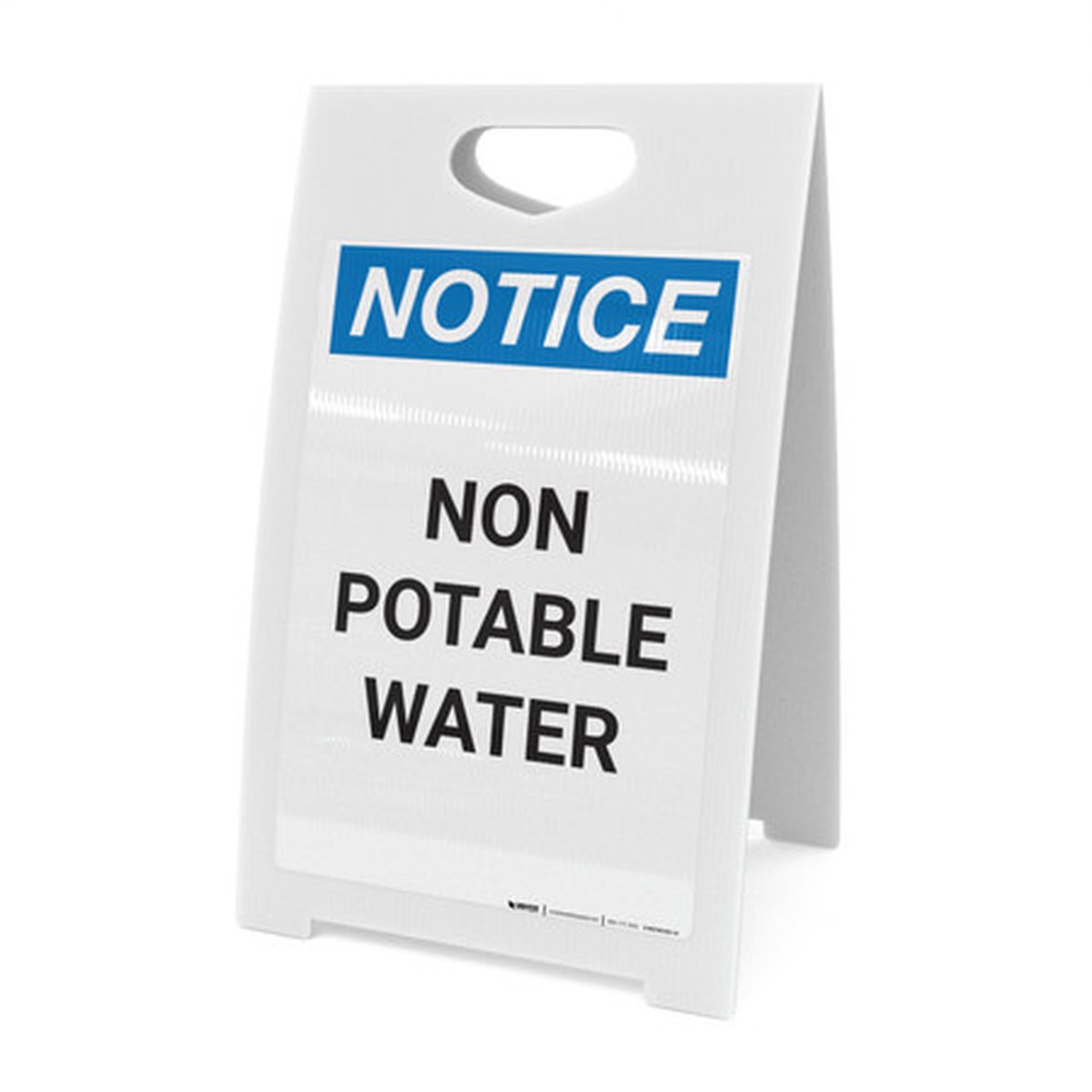 Notice: Non-Potable Water – Portrait A-Frame Sign