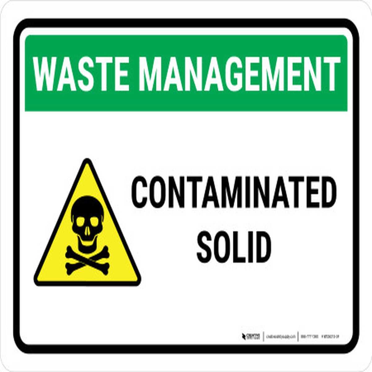 Waste Management: Contaminated Solid Landscape - Wall Sign