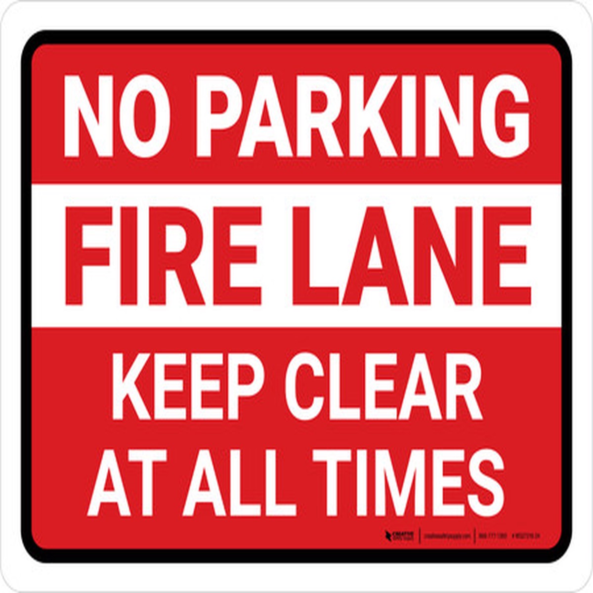 No Parking Fire Lane Landscape – Wall Sign
