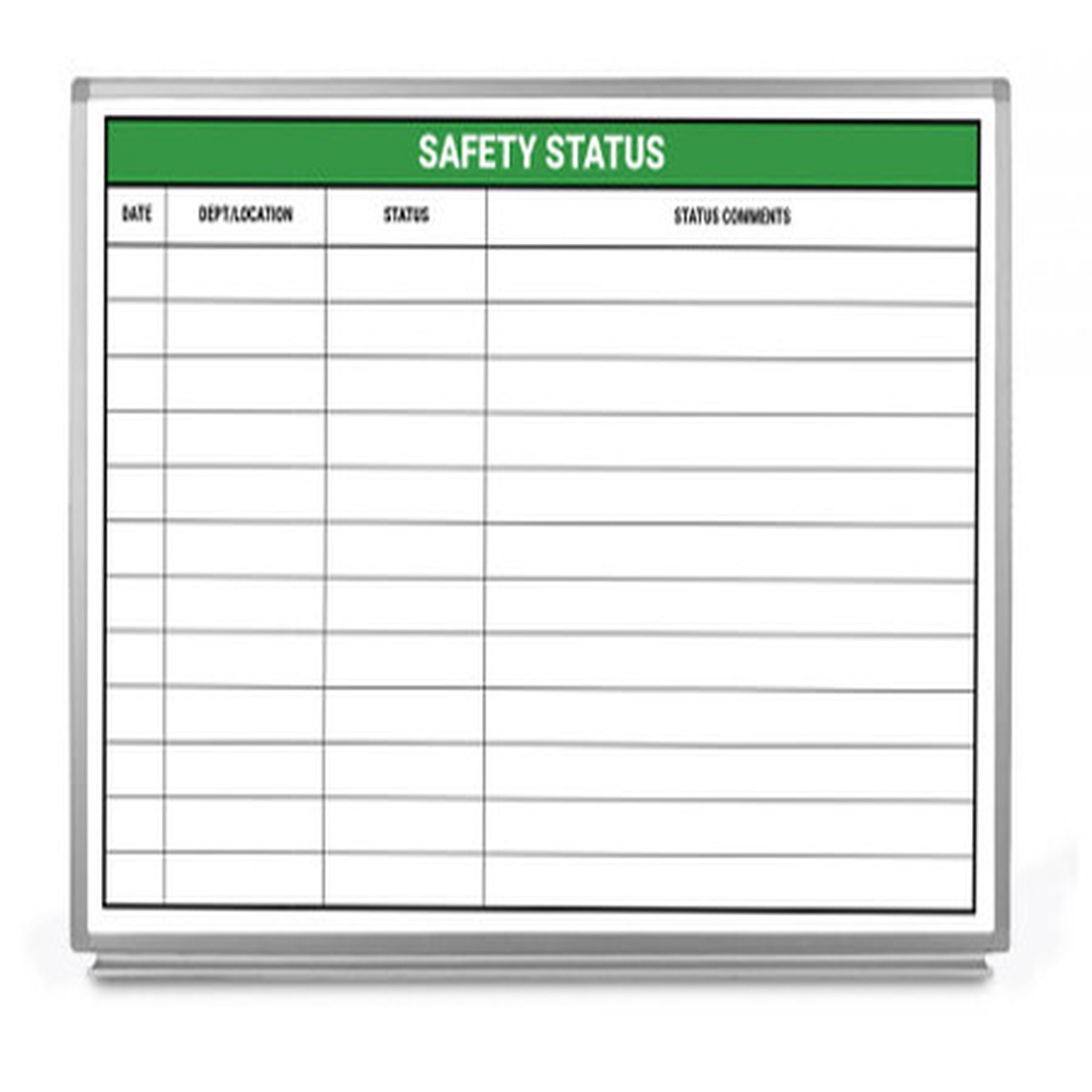 Safety Status Whiteboard