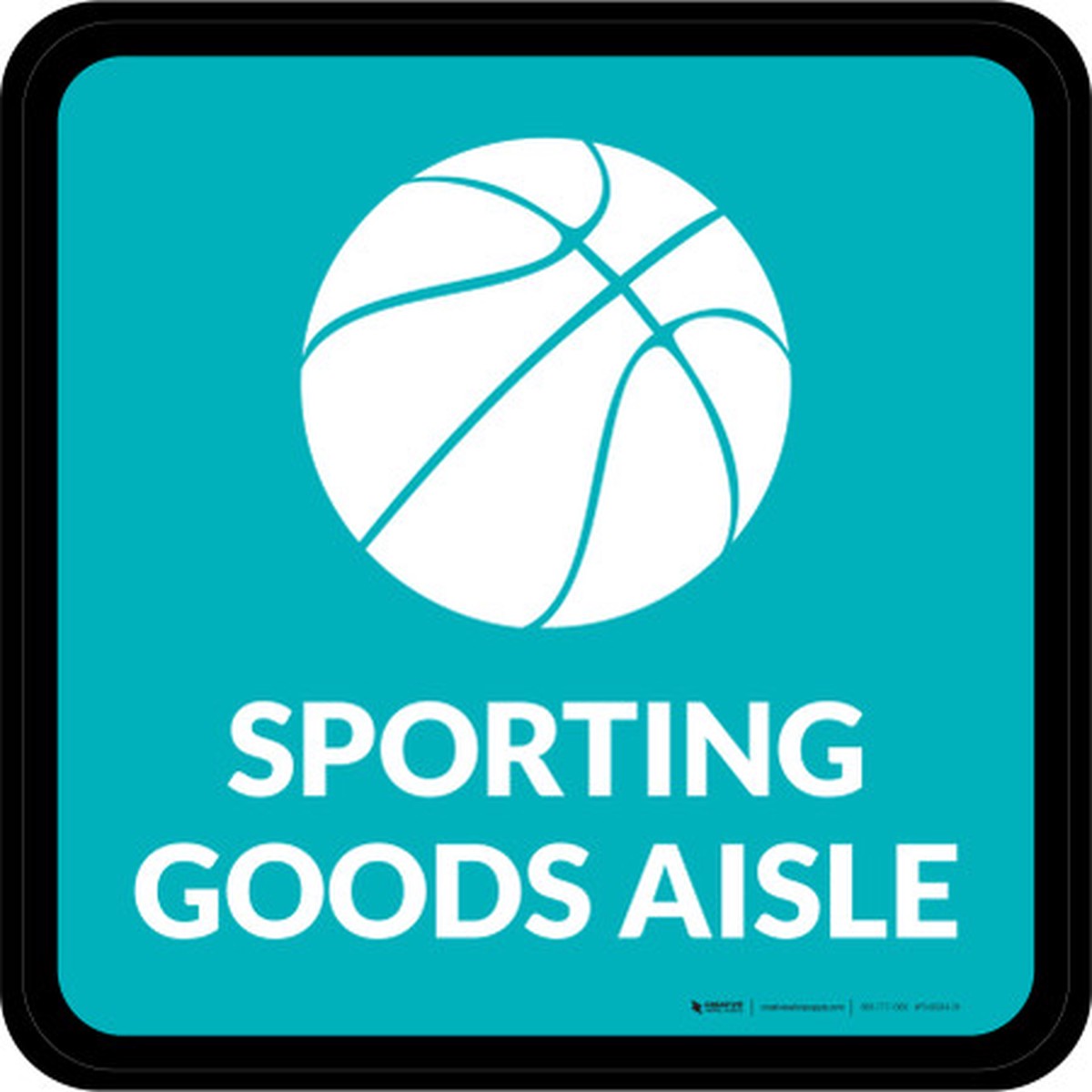 Sporting Goods Aisle with Icon Square – Floor Sign