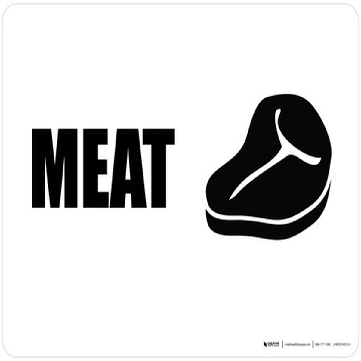 Meat with Icon Landscape – Wall Sign
