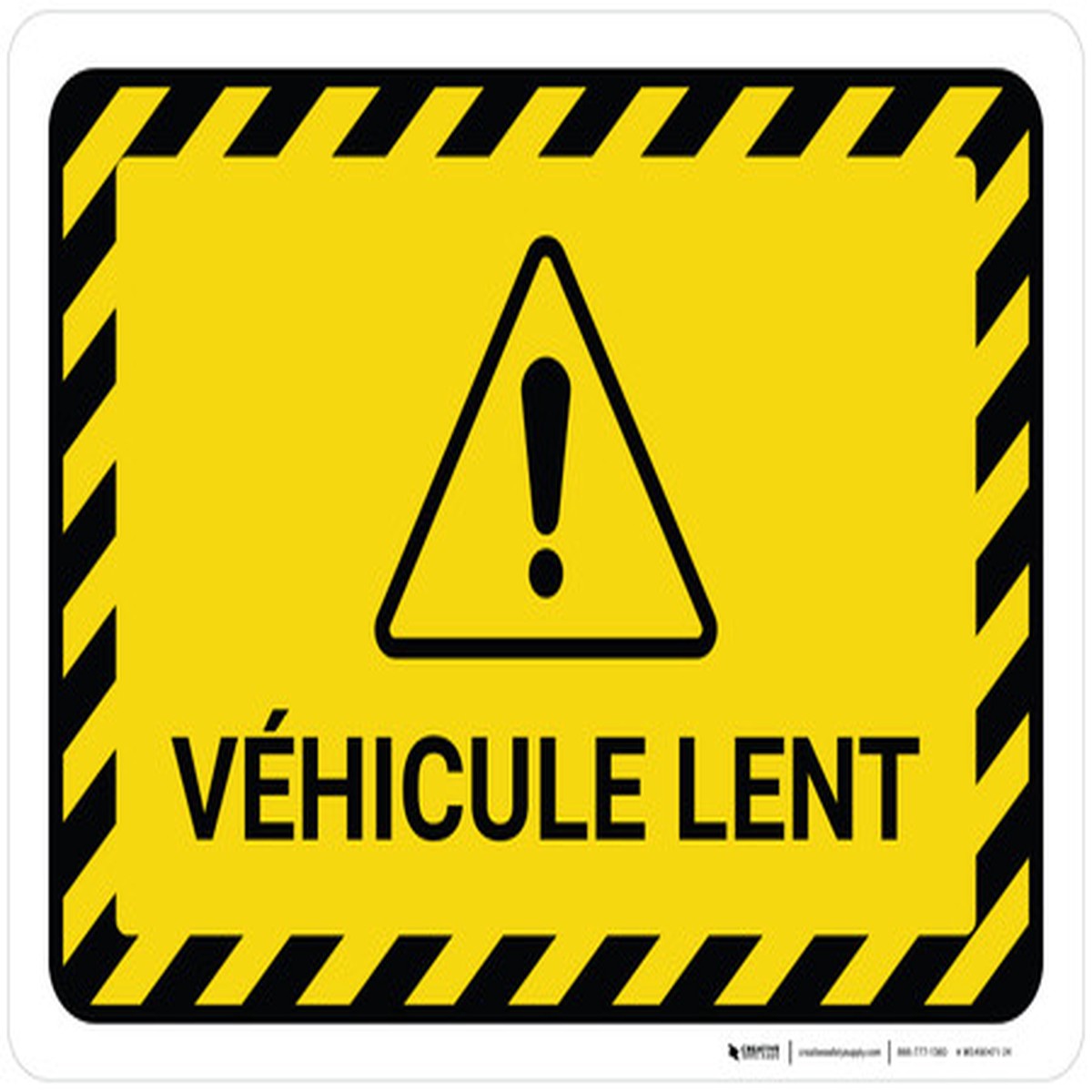Vehicule Lent (Slow Moving Vehicle) Landscape French - Wall Sign